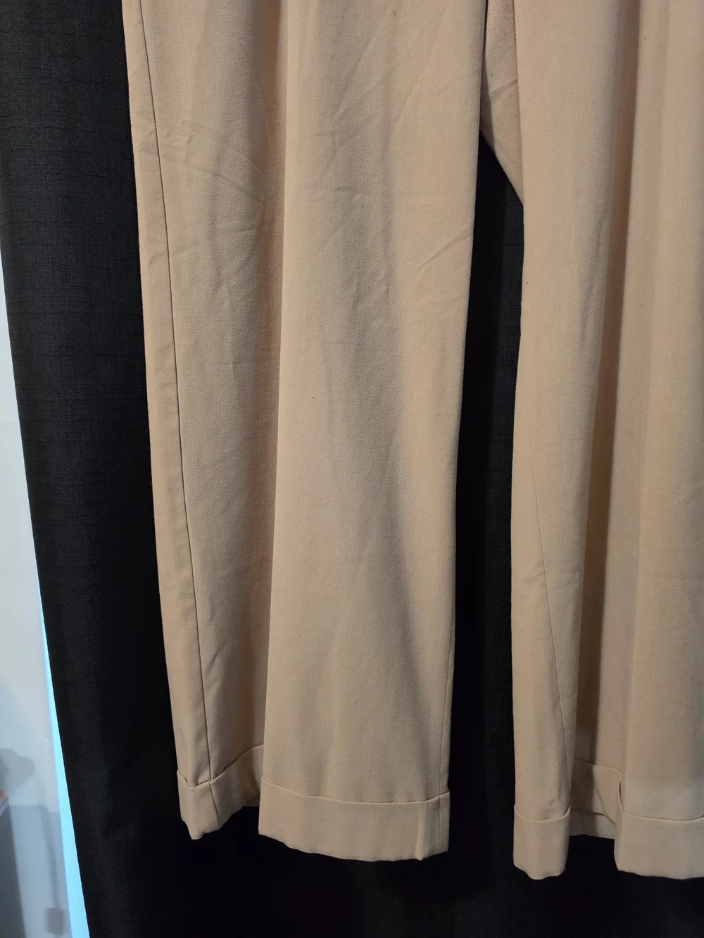 Lane Bryant Beige Straight-Leg Dress Trousers